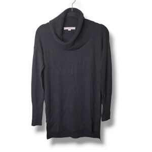 Loft Tunic Sweater Size XS Black Cowl Neck Minimalist Fall Capsule NWT